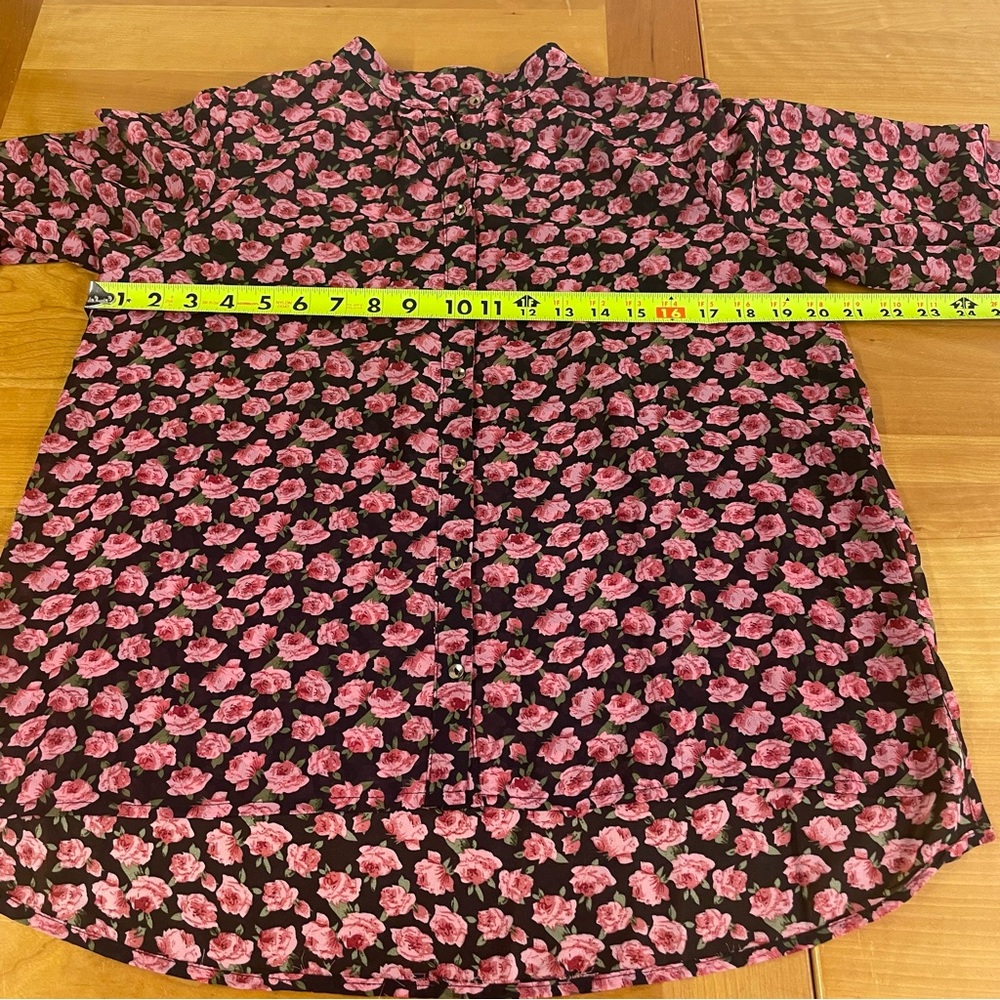 Azoe sheer button down blouse small - Picture 7 of 12